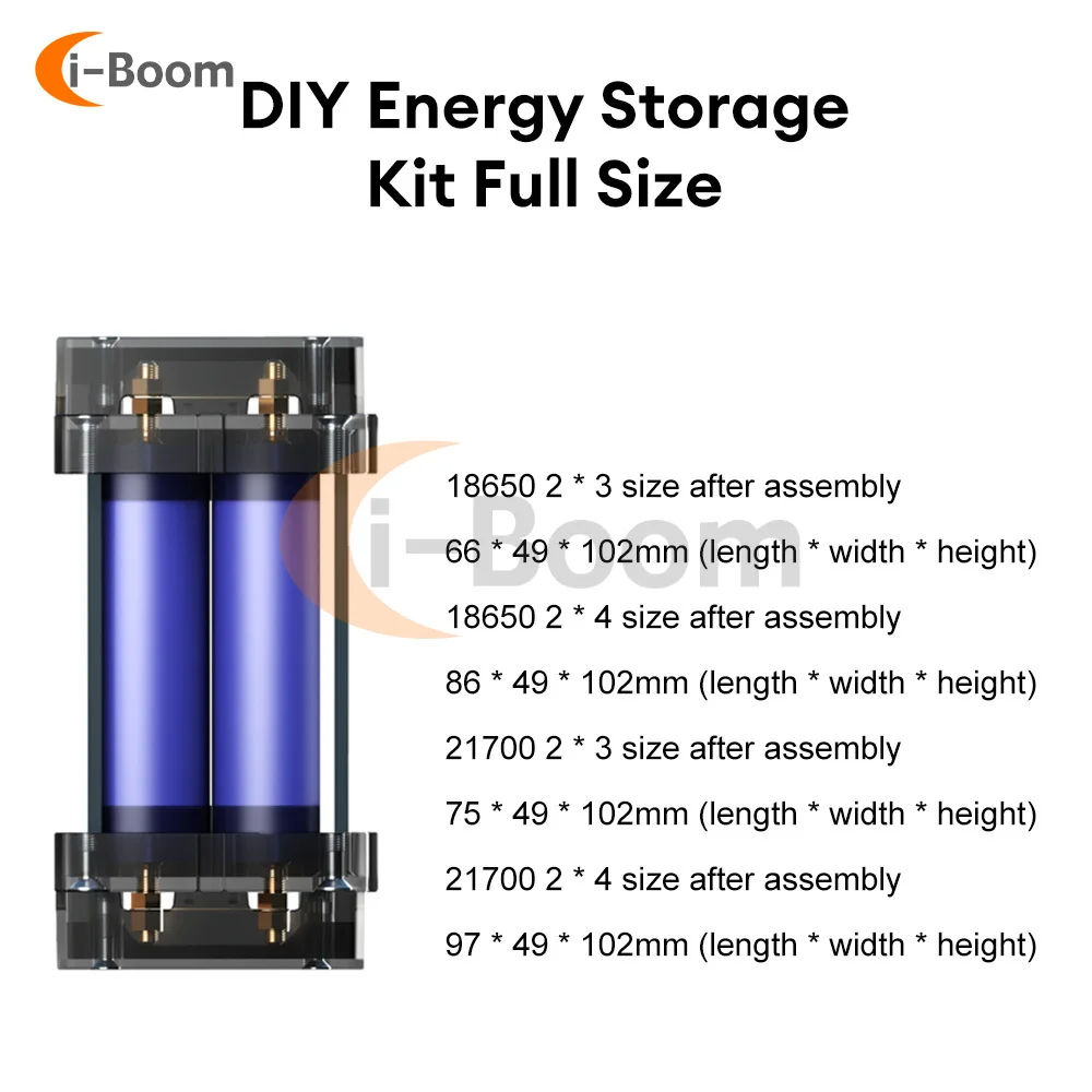 DIY Battery Box Battery Base Stand 18650 21700 6/8 Cells Battery Powered No Soldering Mobile Storage Case