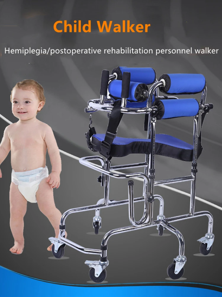 

Child Walker Aid Lower Limb Rehabilitation Training Device Assist Walking Stick Standing Frame for Children Kid Walker Exercise