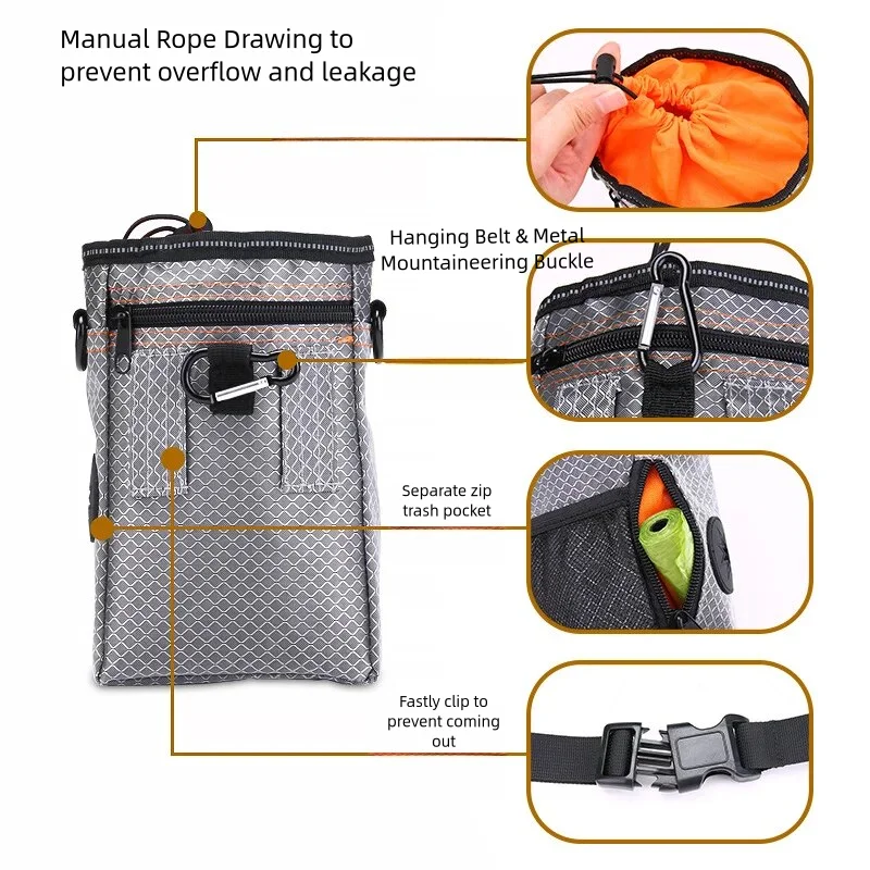 Pet Snack Bag Training Waist Bag Big Dog Outgoing Snack Bag Multi functional Dog Bowl