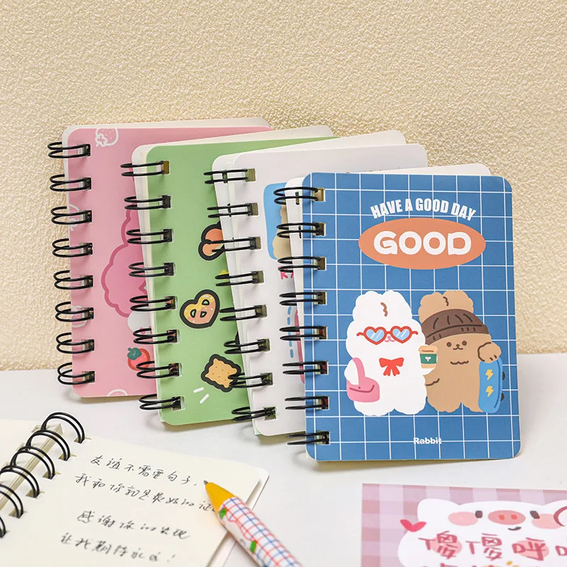 Mini 3 Ring Binder Notebook Diary Journal Kawaii Korean Stationery Notebook and Journal Scrapbooking Cute Office School Supplies