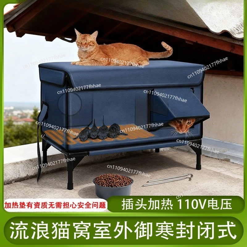 The Cat's Nest Is Waterproof and Rainproof Outside, Warm in Winter, and The Shelter Is Universal in All Seasons.