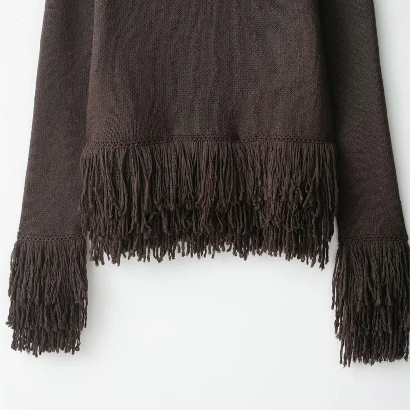 المرأة شرابة سترة متماسكة الخريف عادية س الرقبة مشبك واحد بلون طويل الأكمام سيدة معاطف مرونة الإناث القمم