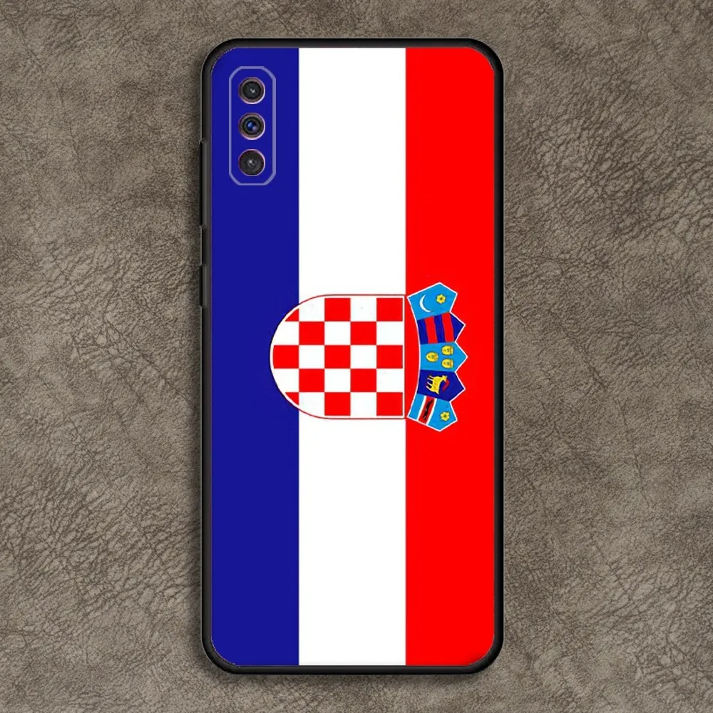 Croatia Banner Flag Phone Case for SamsungA 91,80,73,72,71,70,53,52,51,42,41,40,32,31,30,22,21,20,13 S 4G 5G Soft Black Case