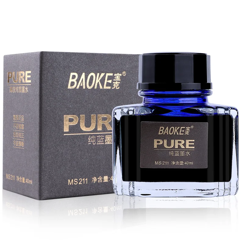 Imagem -02 - Caneta Tinteiro Baoke-azul 40ml Ms211