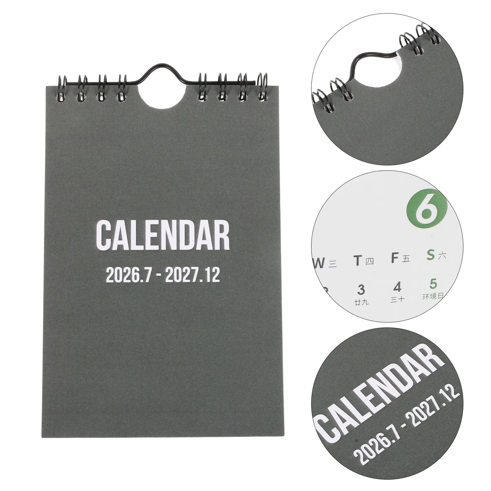 Small Wall Calendar 2026-2027 Artistic A6 Mini Desk Calendar Monthly Planner Notepad for Office Home Study Wall Decor