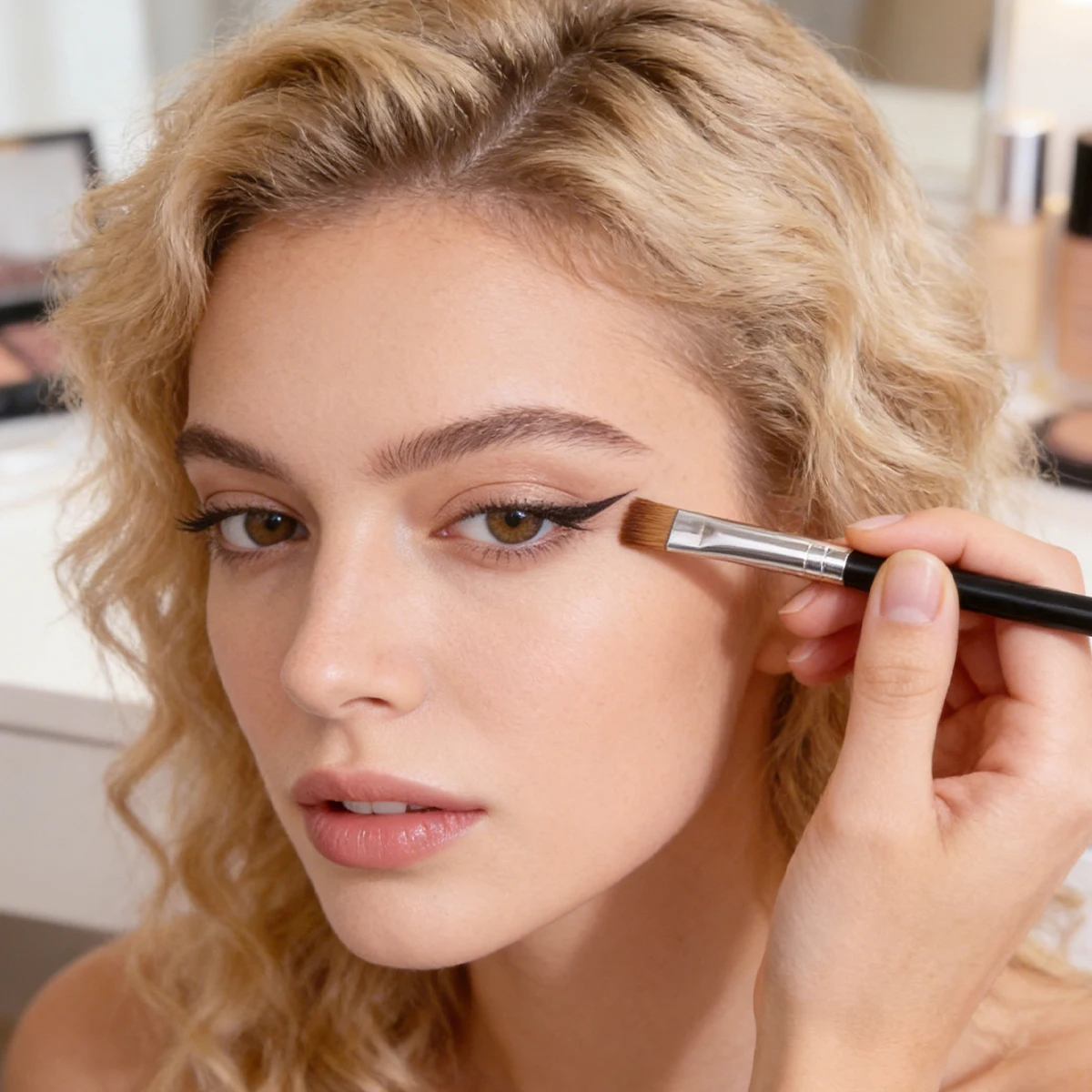 12 Stück weiche Augen-Make-up-Pinsel mit flachem Kopf, Eyeliner-Pinsel, Detailpinsel, Augenbrauenpinsel, multifunktionale Augen-Make-up-Werkzeuge