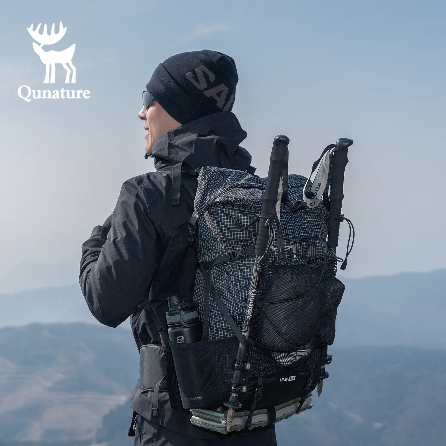 

Qunature Lightweight Backpack 35L Waterproof Hiking Backpack Men Women Outdoor Breathable Camping Cycling Travel Hydration Pack