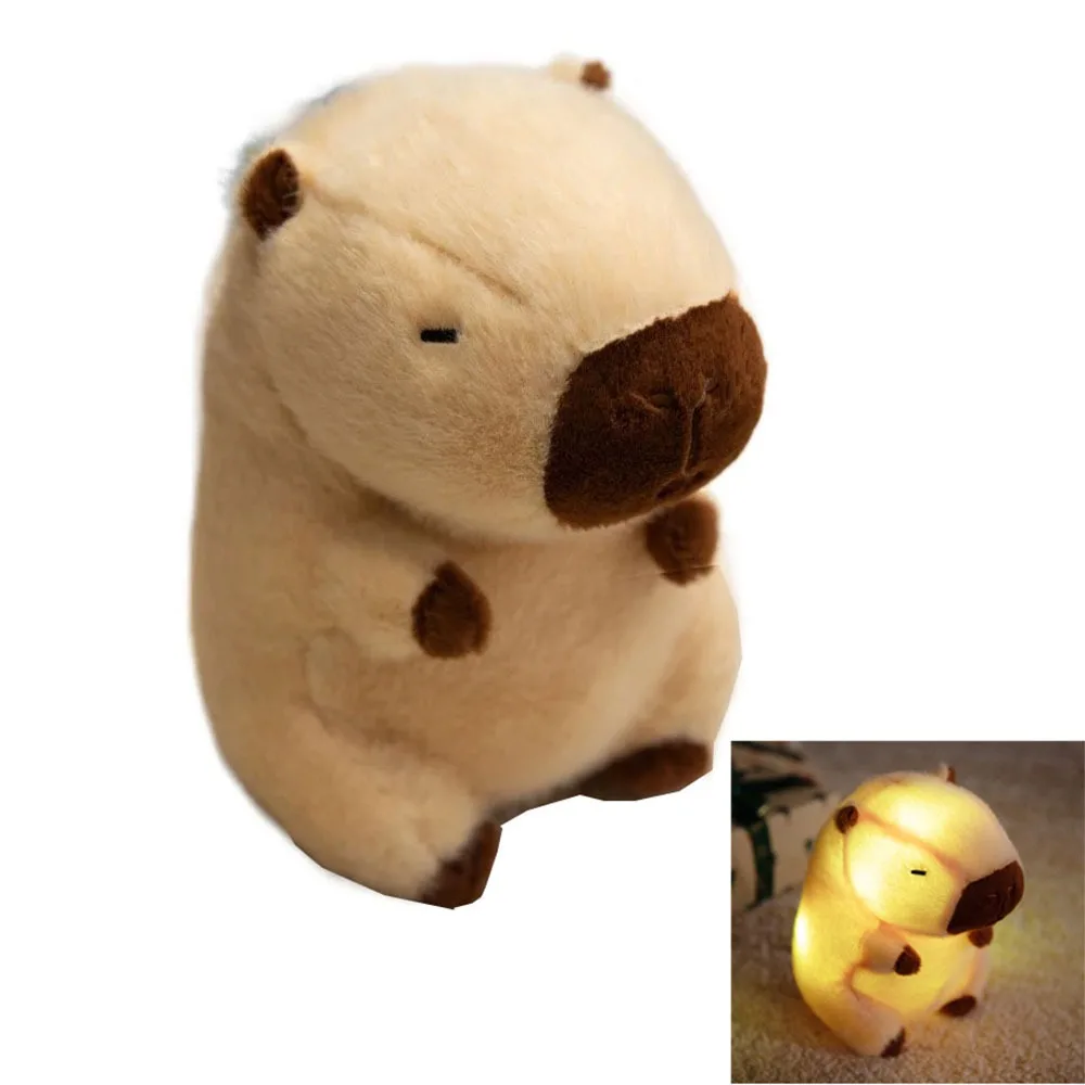 

Мягкий свет капибары с подсветкой, удобный на ощупь светодиодный капибара, пушистая текстура, красочный свет