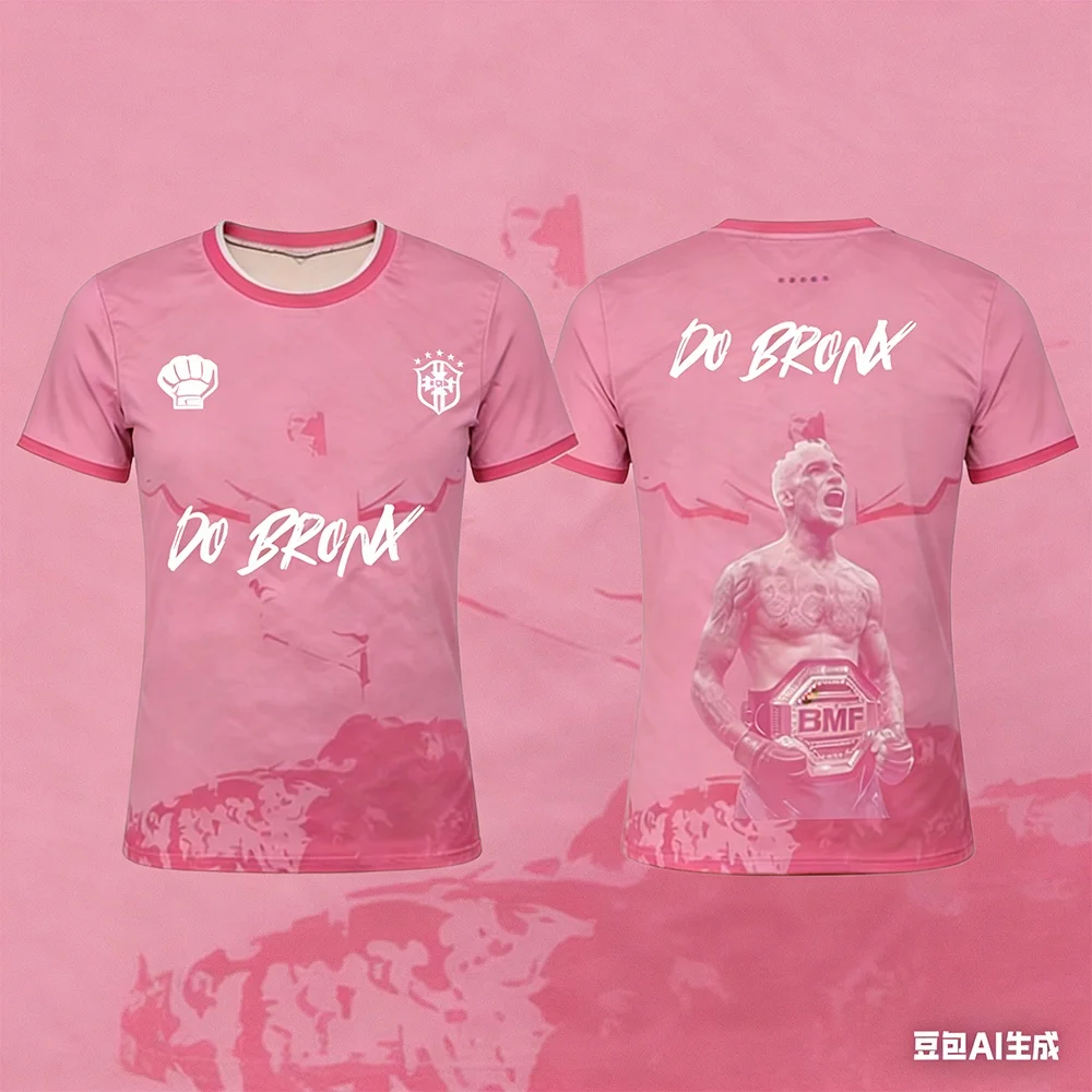 Charles Oliveira MMA Special Edition Fußballtrikot für Kinder, Sommer, übergroßes, atmungsaktives, schnell trocknendes Champion-Sport-T-Shirt – Detail 7