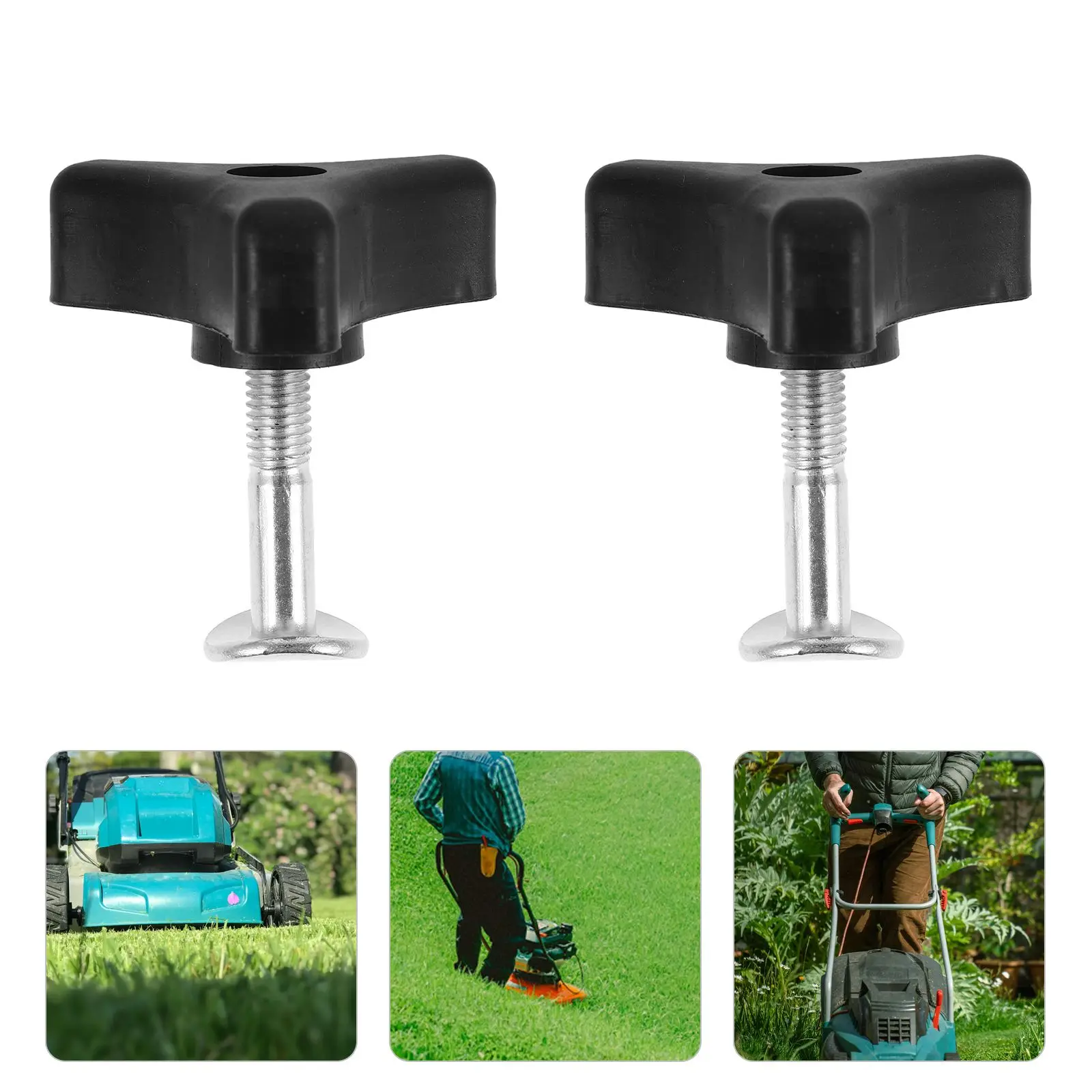 2 Sets Rasenmäher-Schrauben, Gartenbedarf, Maschinengriff, Mutter, Knopf, Rasenmäher, Elektrowerkzeuge