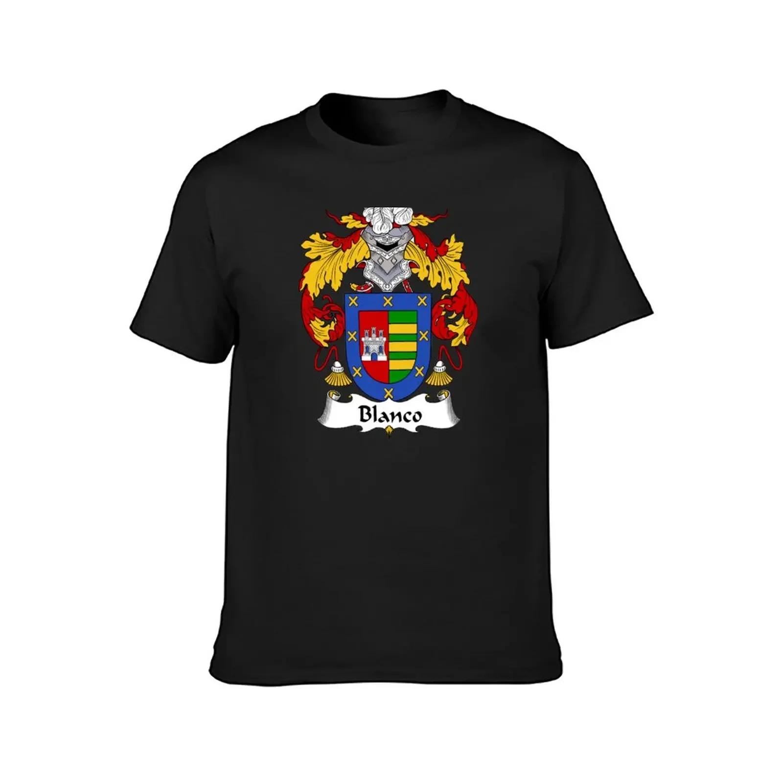 Blanco Coat of Arms/Family Crest T-Shirt quick drying anime t shirts for a boy Men's t-shirts