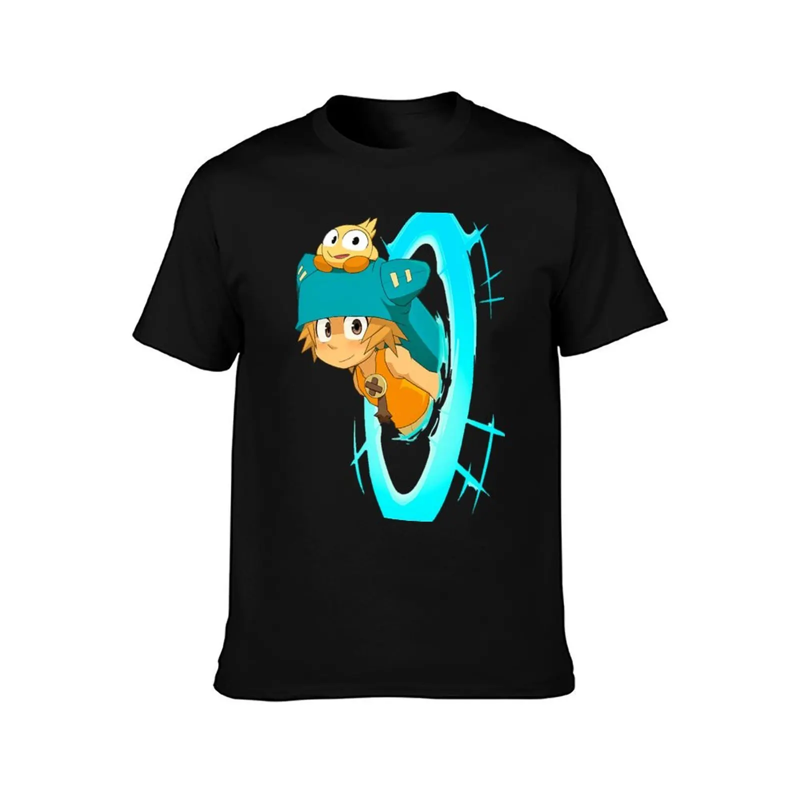 Selotrop Portal 1.0 T-Shirt, Summer Casual Cotton Tee, Oversized Streetwear Tops, Vintage Graphic Print, Loose Fit Short Sleeve