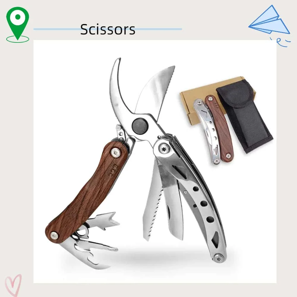 New Stainless Steel Multi-Functional Gardening Shears Outdoor Multi-Purpose Garden Shears Multi-Functional Pruning Shears