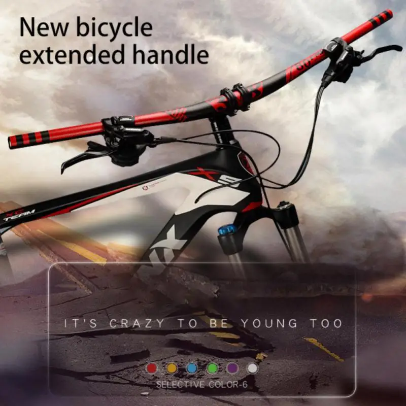 31.8mm Bike Handlebar 720mm 780mm Bicycle Ultra Long Bar Aluminum Alloy Riser Handlebar Mountain Bike Handle Bar