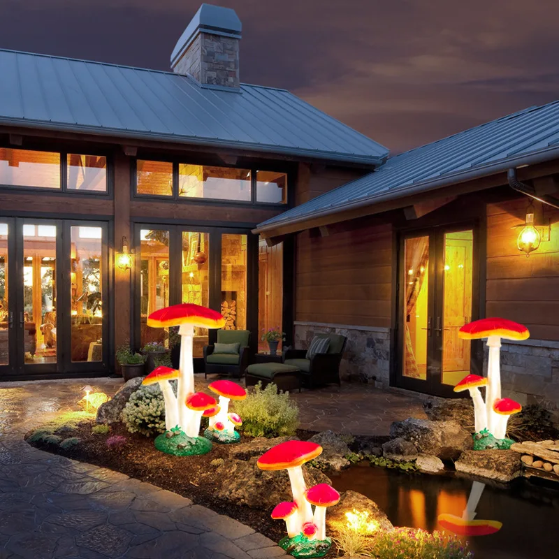 

Simulation luminous mushroom outdoor waterproof solar garden decorative landscape creative outdoor lawn light