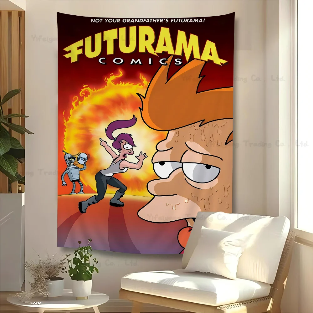 Anime F-Futurama Printed Large Wall Tapestry Cheap Hippie Wall Hanging Bohemian Wall Tapestries Mandala INS Home Decor