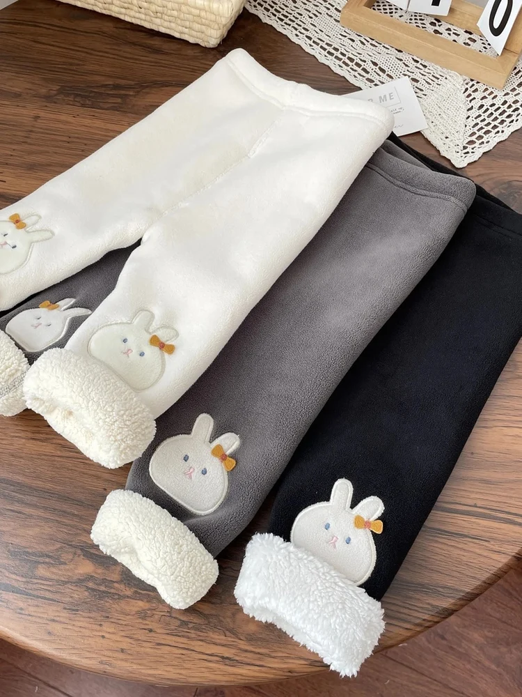 

Thiened Fce One-Piece Super Thi Base Layer Pants Children's Outerwear Warm Pants High Waist Long Pants Casual Scenarios