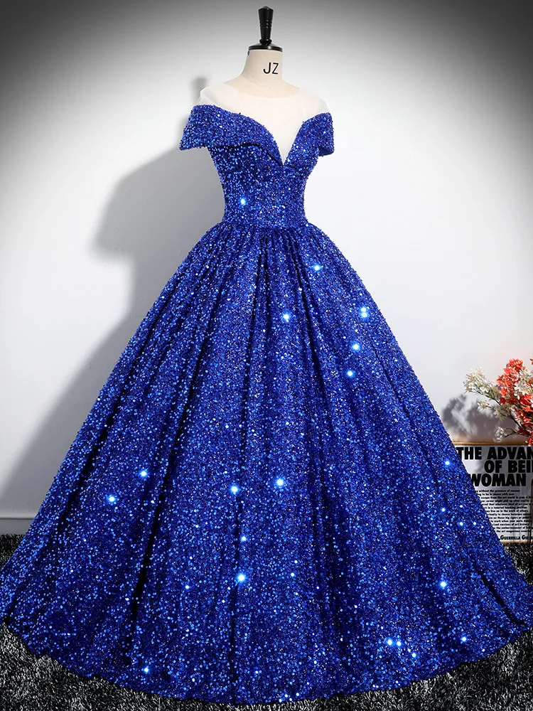 Customized Ball Gown Quinceanera Dresses Sequins Shiny Prom Evening Birthday Party Gowns Formal robes de soirée image 4