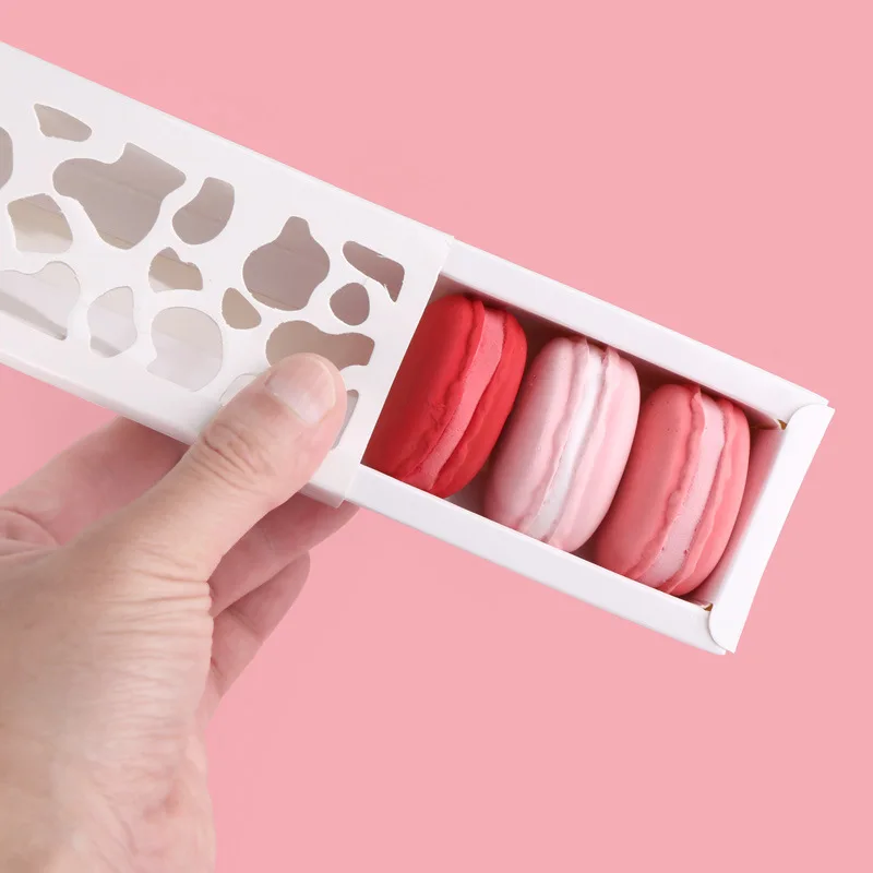 200pcs Hollow Long Macaron Cake Packaging Box Dessert Box Chocolate Biscuit Baking Packaging West Point Box