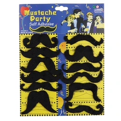 12pcs Creative Funny Costume Mustache Pirate Party Halloween Cosplay Fake Mustach Beard Whisker Kid Adult Novelty Supplies