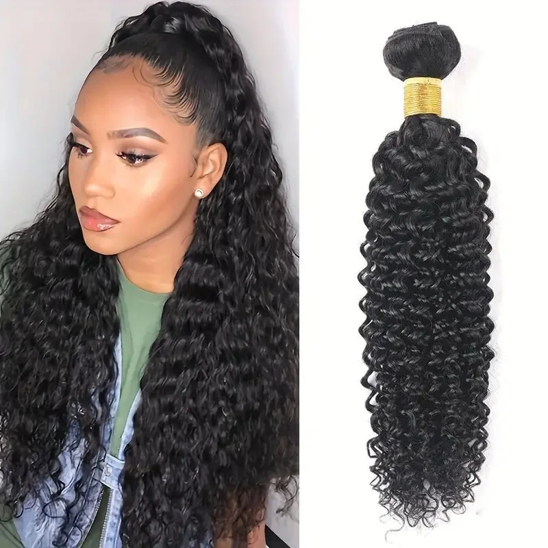 Deep Wave Bundles 100% Unprocessed Virgin Curly Human Hair Weave 3 Bundles Deals 18 20 22 Inches Brazilian Deep Wave Human Hair