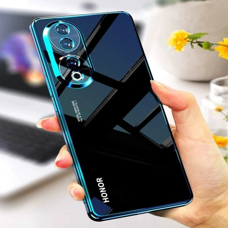 Cover For Honor 90 Case Luxury TPU Soft Silicone Transparent Phone Case For Honor 90 Lite 90 Pro Funda Stylish Shockproof Bumper