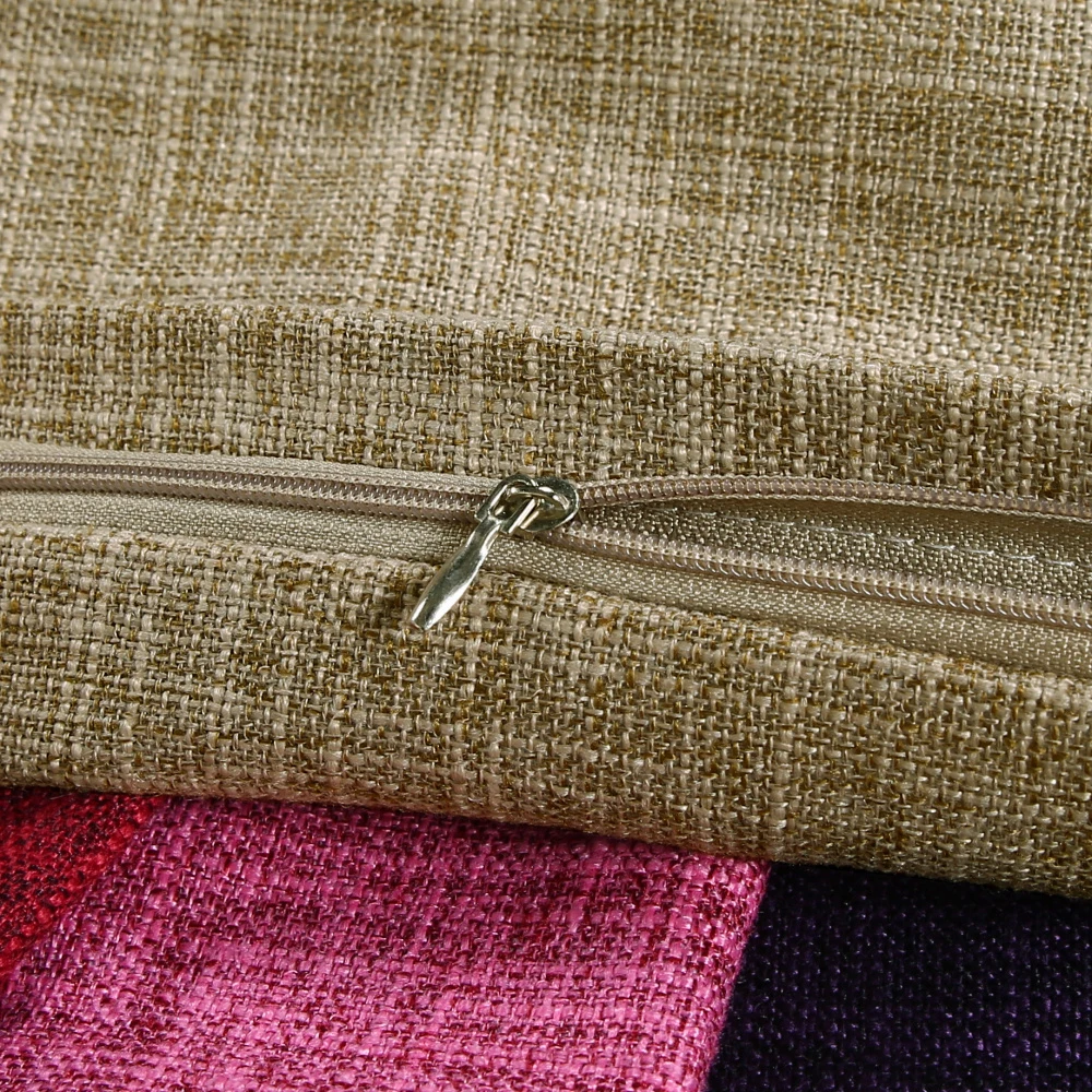 MACT 2PCS Faux Linen Throw Pillow Cover Home Decorative Pillowcase Sofa Cafe Modern Solid Color Cushion Cover Square Pillow Case