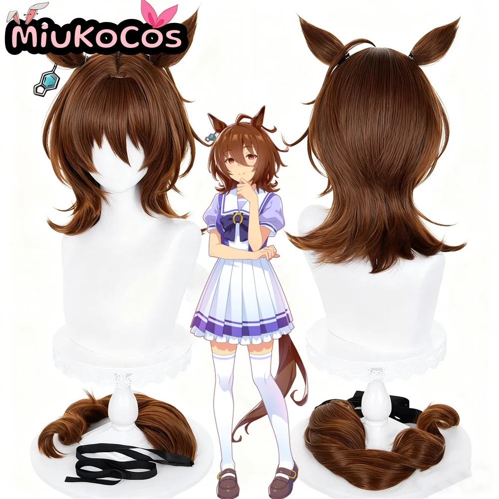 

В НАЛИЧИИ существительное социальное социальное iç Agnes Tachyon Косплей Парик с ушками и хвостом MiukoCosplay Game Umamusume: Pretty Derby Косплей