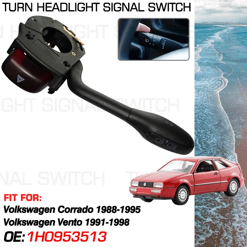 Peças do interruptor da haste do farol do carro, Volkswagen Vento A3, VW Jetta 1991-1998, Corrado 1988-1995, 1H0953513, 1H0953513C