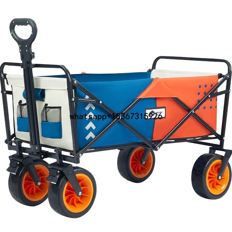 Camping Trolley Foldable Outdoor Beach Camping Folding Wagon