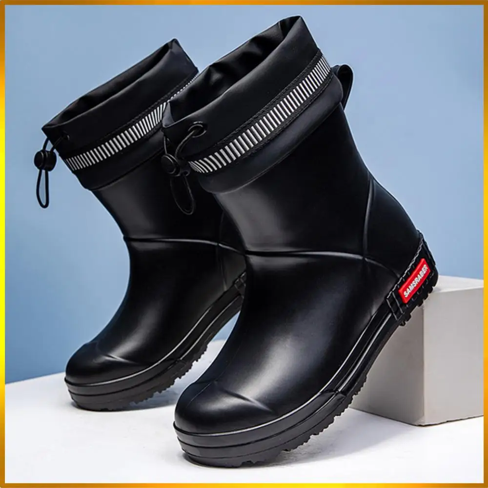 

Женские и мужские резиновые сапоги, водонепроницаемые сапоги до середины икры, нескользящие резиновые сапоги, грязевые сапоги с регулируемой застежкой для садовой рыбалки