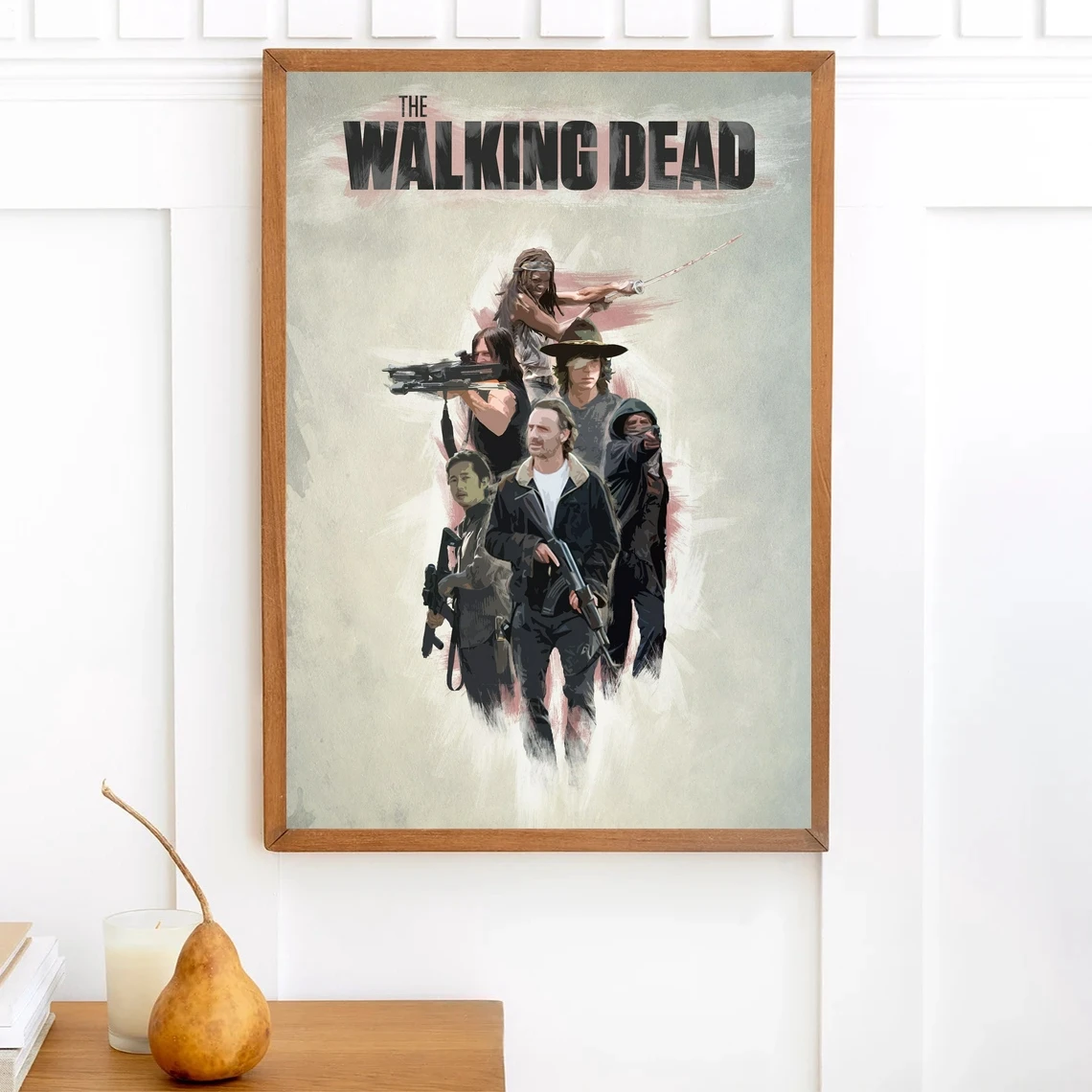 affiche-de-film-the-walking-dead-peinture-murale-de-maison-decoration-sans-cadre