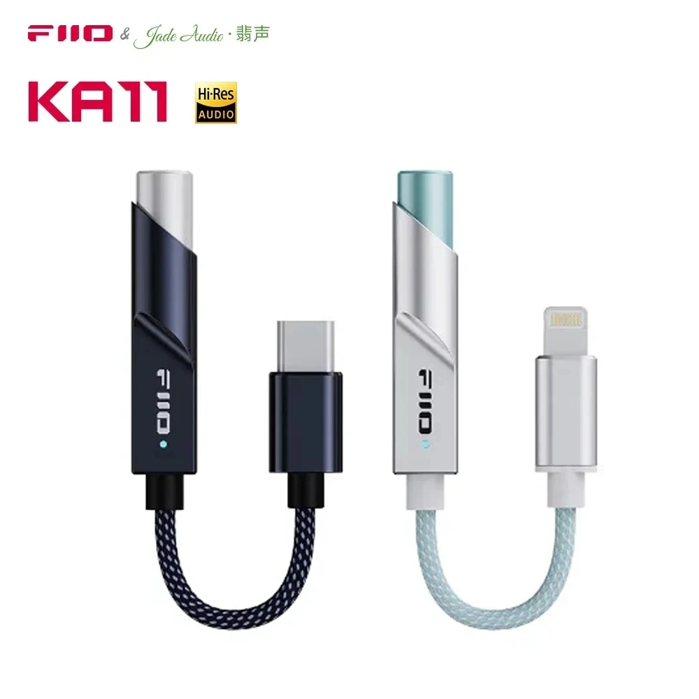 

FiiO/JadeAudio KA11 USB C to 3.5mm Audio Adapter 32bit/384KHz, Type C to 3.5mm USB Dongle HiFi DAC Amplifier for Android/iOS/Win