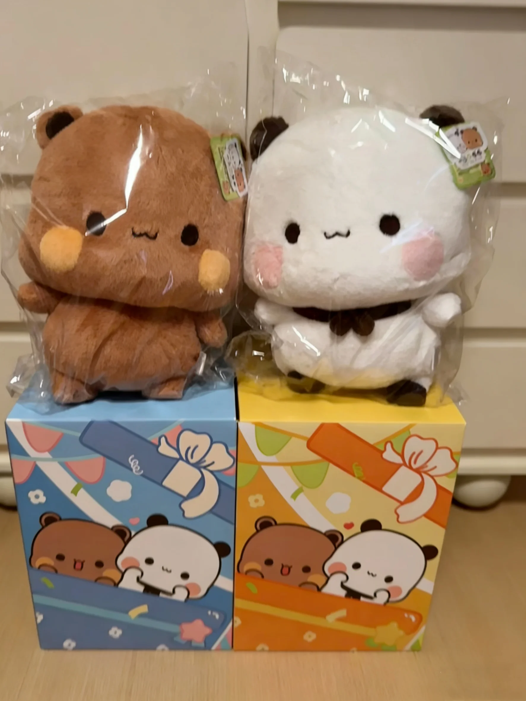 Original Yier And Bubu Plush Dolls Soft Cartoon Panda Bear Bubu Dudu Stuffed Animals Sleeping Pillow Cushion Toy Birthday Gift