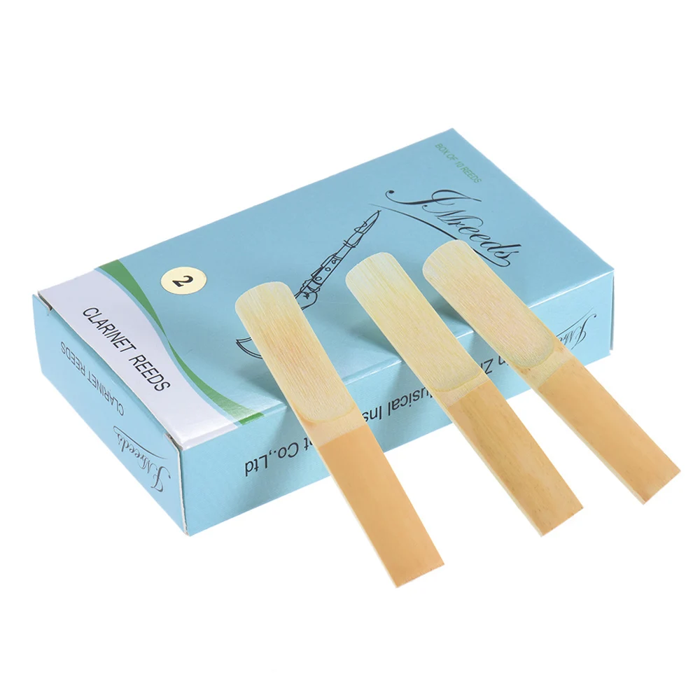 Cañas de Bambú Tradicionales para Clarinete Bb, Dureza 3.0, Caja de 10 Unidades, Instrumentos Musicales