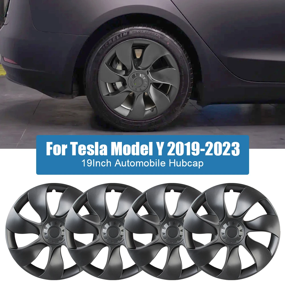 

Replacement Wheel Cap Kit Hub Cap For Tesla Model Y 2019-2023 4PCS Full Cover 19 Inch Automobile Hubcap Car Accessories