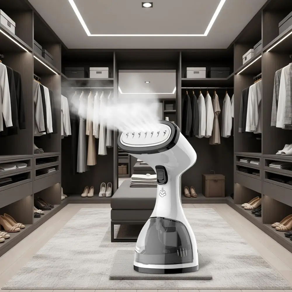 

Портативный отпариватель для одежды мощностью 1500 Вт с улучшенной насадкой и резервуаром для воды 260 мл (серый)