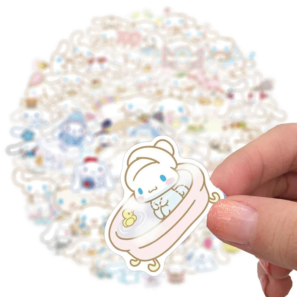 

10/30/50pcs Kawaii Sanrio Cinnamoroll Cartoon Stickers Laptop Skateboard Suitcase Luggage Notebook Decal Sticker for Kids Toys