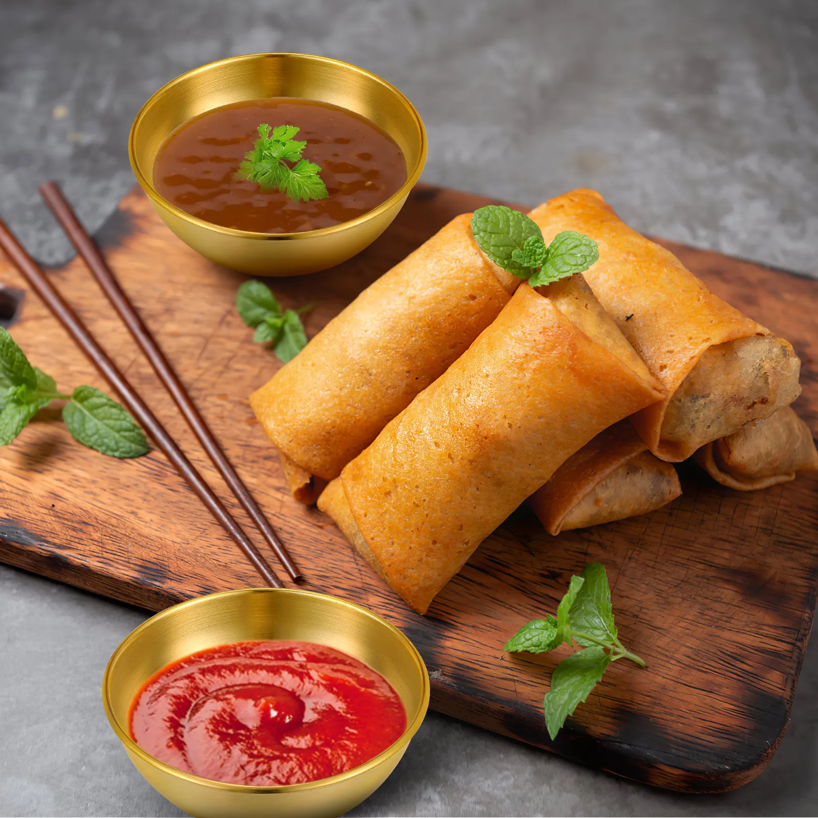 

10Pcs Stainless Steel Seasoning Dipping Bowls Small Round Spice Plates for Soy Sauce Vinegar Chili Oil Condiment Plate Set