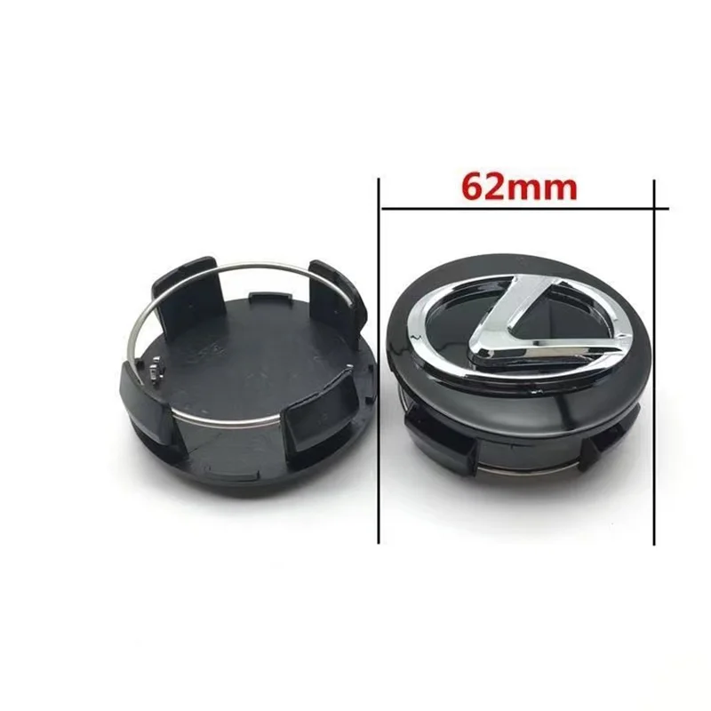 4pcs 62mm Wheel Hub Center Caps For Lexus Badge Cover Hubcaps for NX200T ES200 ES350 IS300 RX240 GS450h LS500h Car Accessories