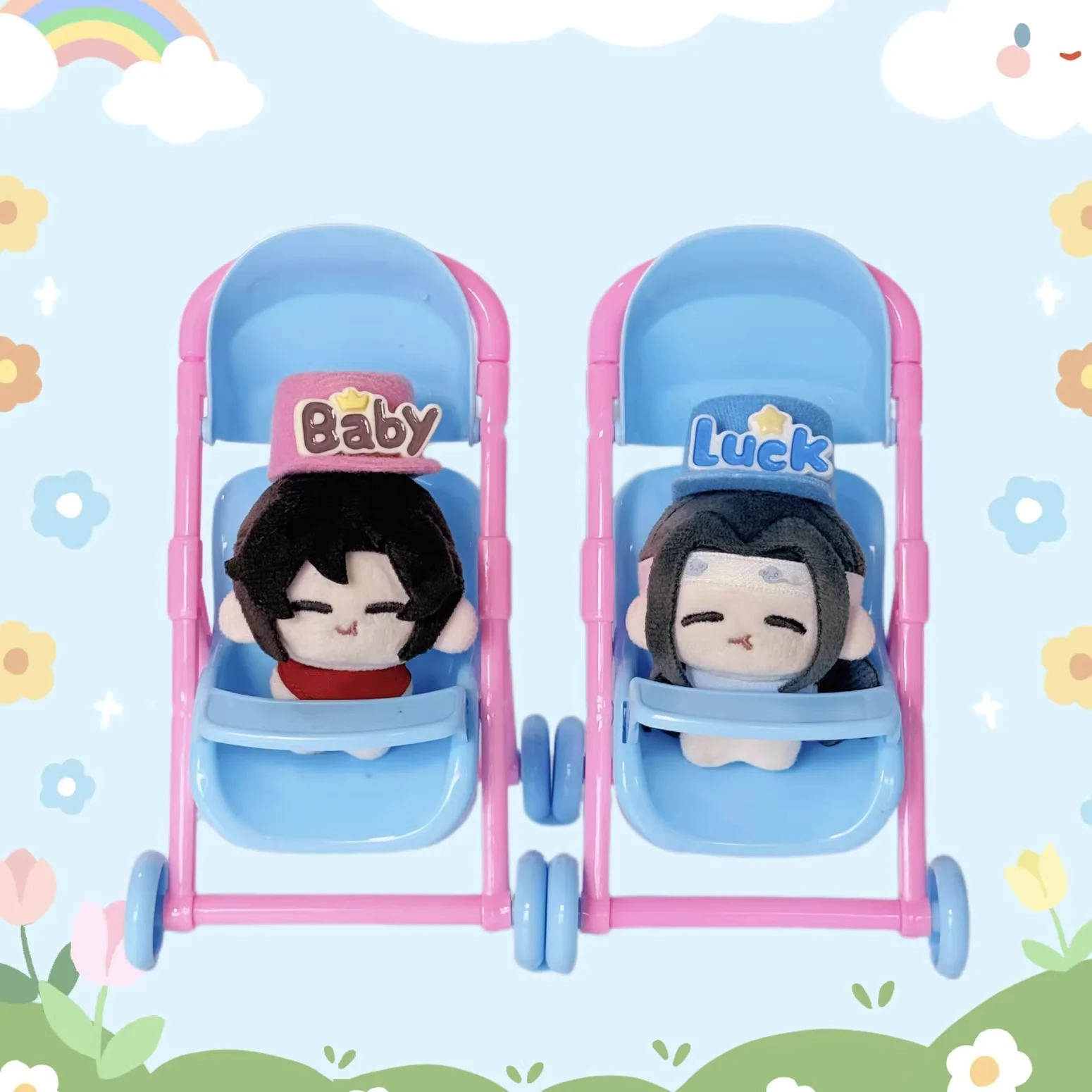 

Yingoman Genuine Mo Dao Zu Shi Mdzs Lan Wangji Wei Wuxian 5cm Anime Plush Toy Pendant Collectible Keychain Charm Gift For Fans