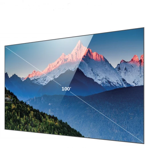 92 inch 100 inch 120 inch home cinema 4K UST tv CLR PET crystal ambient light rejecting fixed frame projection screen