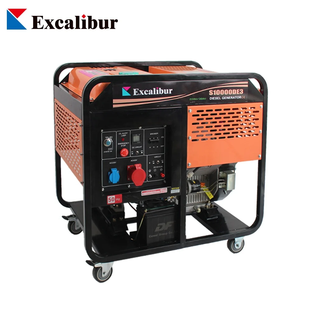 Excalibur Noise - Canceling Enclosure Cold - Start Technology 9 KW 15 KVA Generators Open Frame Diesel Generator