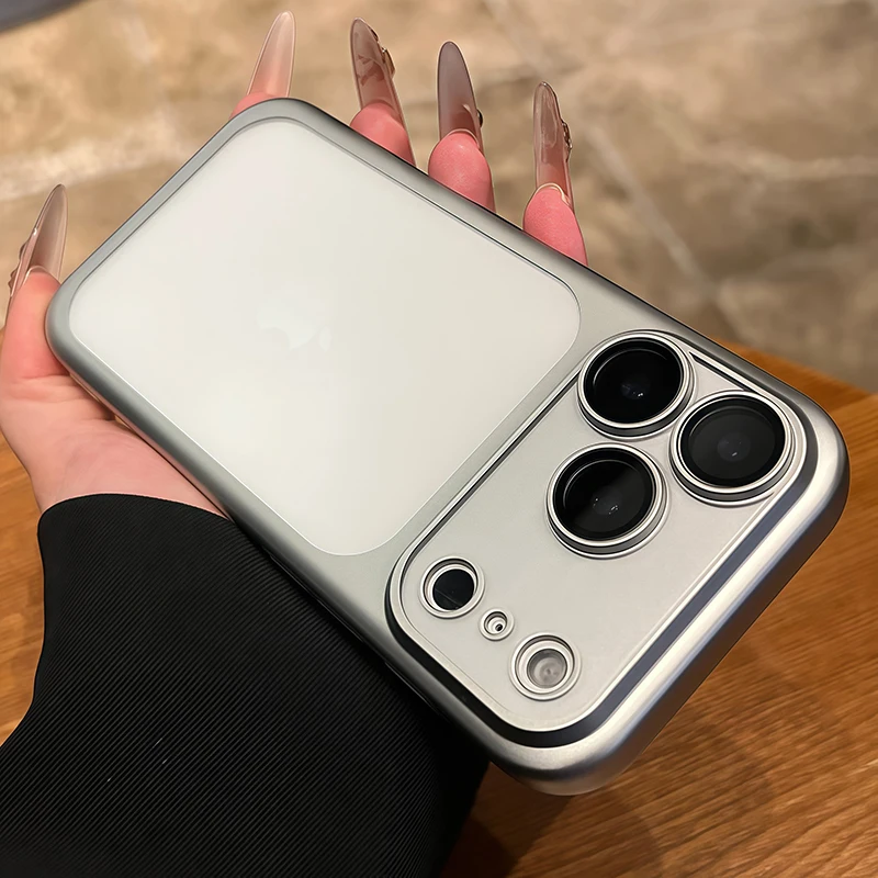 Luxuriöse Nano-Matt-Transluzente Hülle für iPhone 18 17 16 Plus 15 14 13 Pro Max mit Objektivschutz und Matter Rückseite