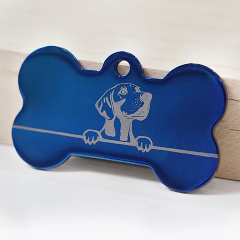 20 pz/lotto colore misto etichette per cani in acciaio inossidabile collana con ciondolo a forma di osso collana con targhetta per cani in acciaio inossidabile Dotes
