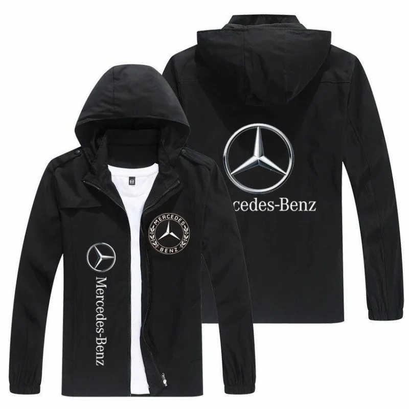 

Mercedes Jacket Long Style Korean Version Sports High-end Benz Coat Casual Loose Plus Size Trendy Men's Jacket