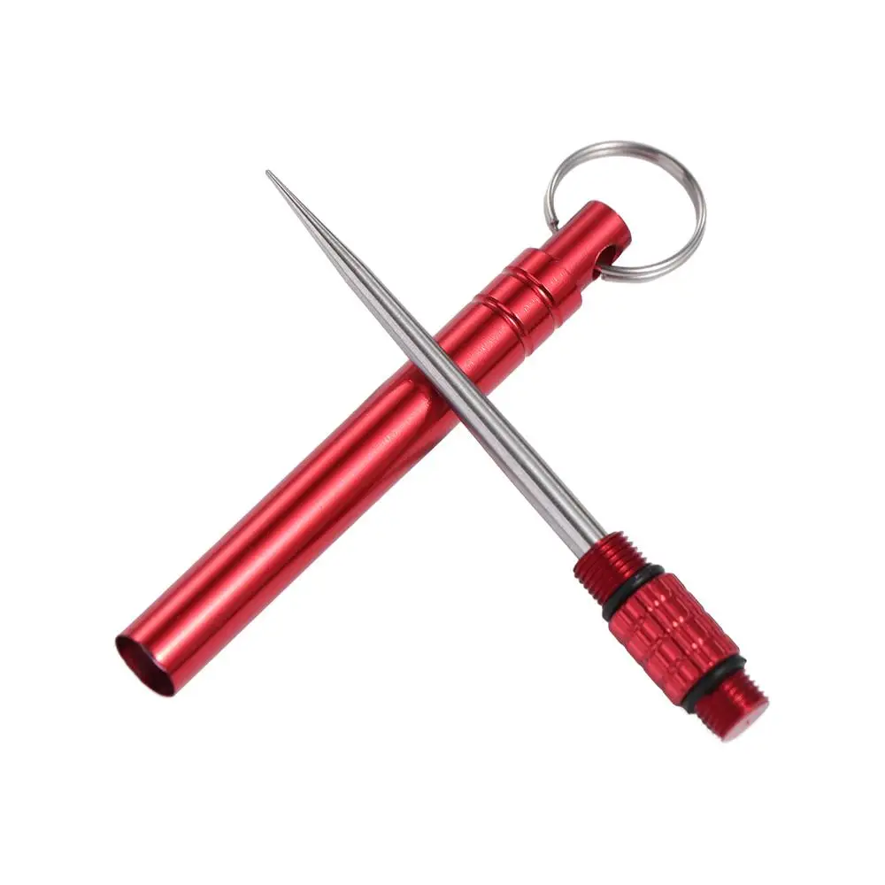 Tooth Cleaning Accessory Travel Camping Tool Outdoor with Holder EDC Tool Metal Toothpick Fruit Fork Toothpick