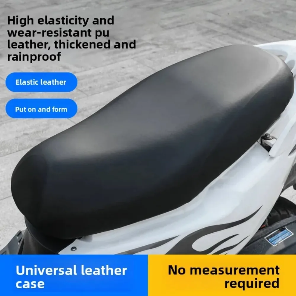 

Universal Motorcycle Seat Cover Waterproof Leather E-Bike Scooter Cushion Protector Dustproof UV Resistant Replacement Pad