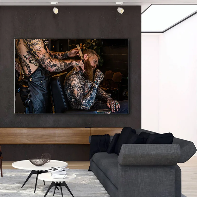 Barber Shop Poster Wall Art Vintage Haircut and Tool Picture Canvas Print Modern Hairdresser\'s Salon Decoration Painting Cuadros