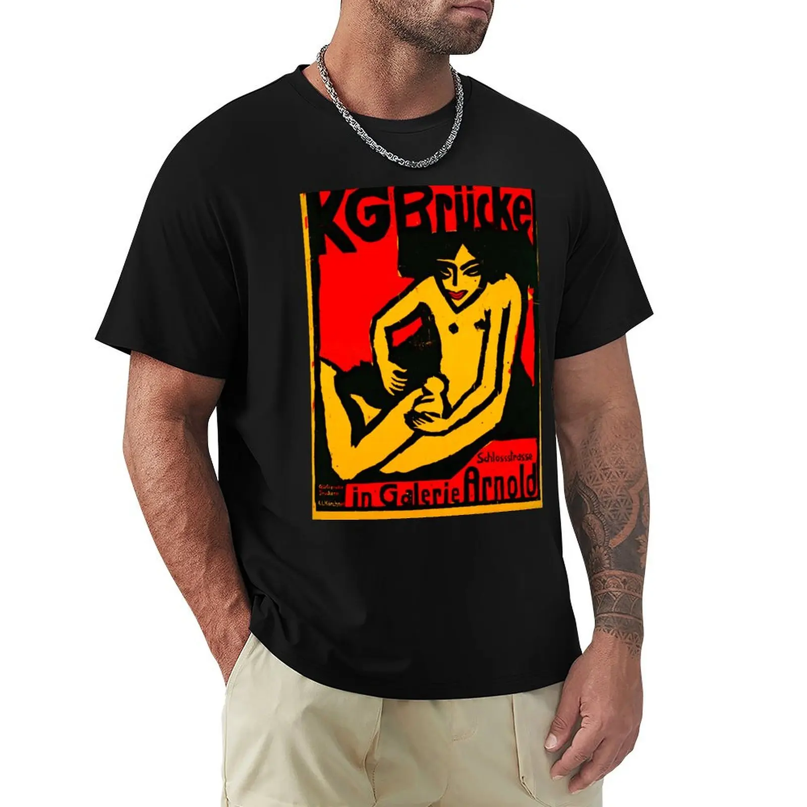 

HD ERNST LUDWIG KIRCHNER - Die Brücke 1910 T-Shirt kawaii clothes rapper graphic tees men t shirts high quality